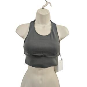 ITALIC Racerback Sports Bra in Eucalyptus Gray Size XS NWT